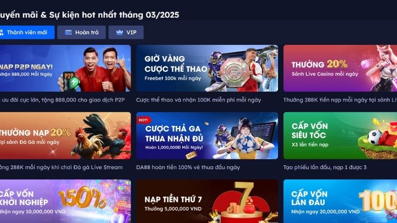Thưởng 150% nạp lần đầu